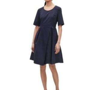 COS navy short sleeve dress